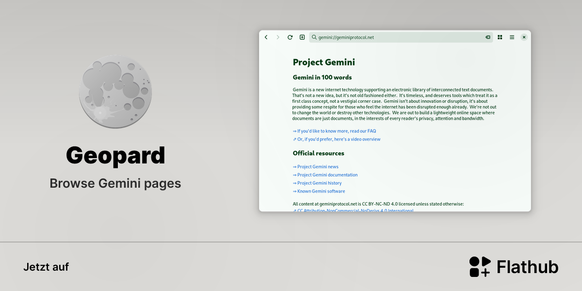 Geopard auf Linux installieren | Flathub