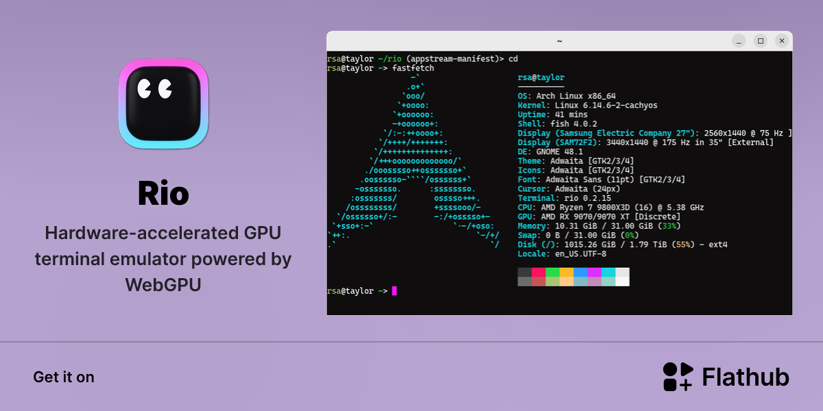 Install Rio on Linux | Flathub