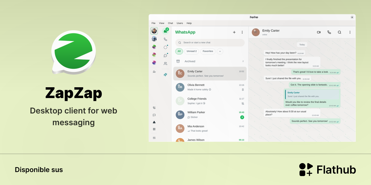 Installar ZapZap sus Linux | Flathub