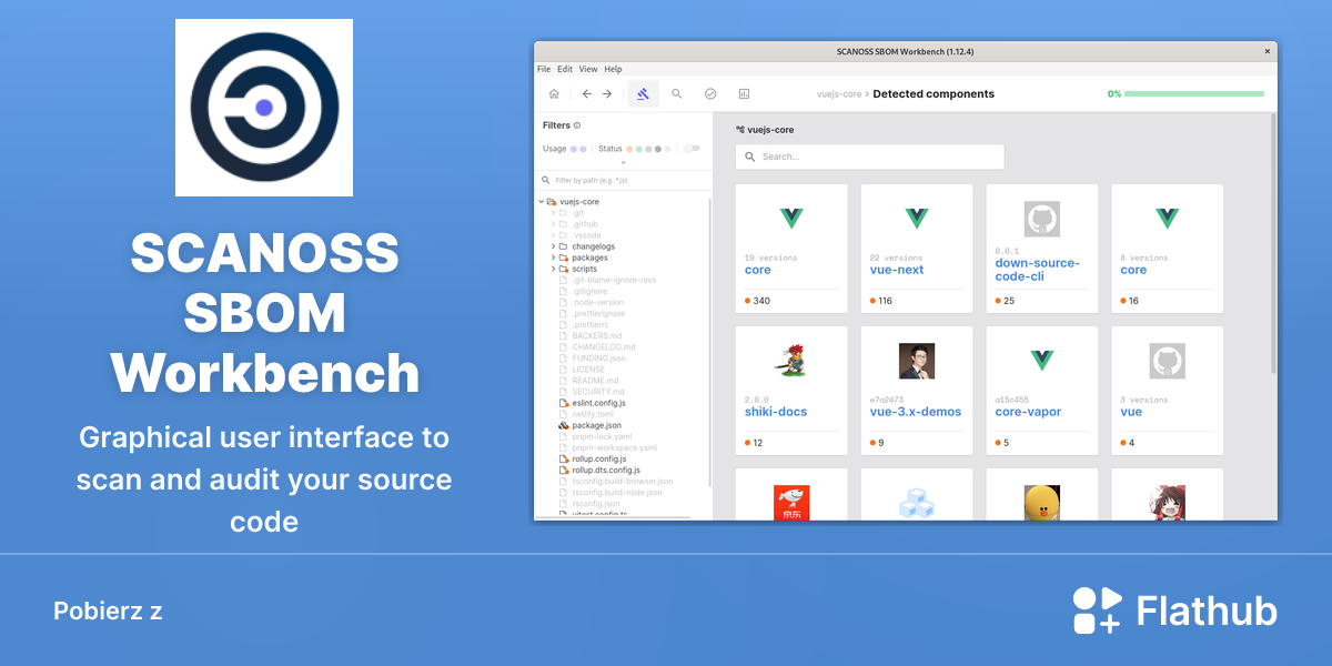 Zainstaluj SCANOSS SBOM Workbench na Linuksie | Flathub