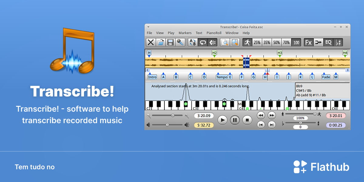 Instalar Transcribe! no Linux | Flathub