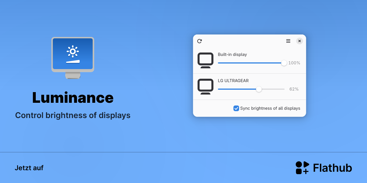 Luminance auf Linux installieren | Flathub