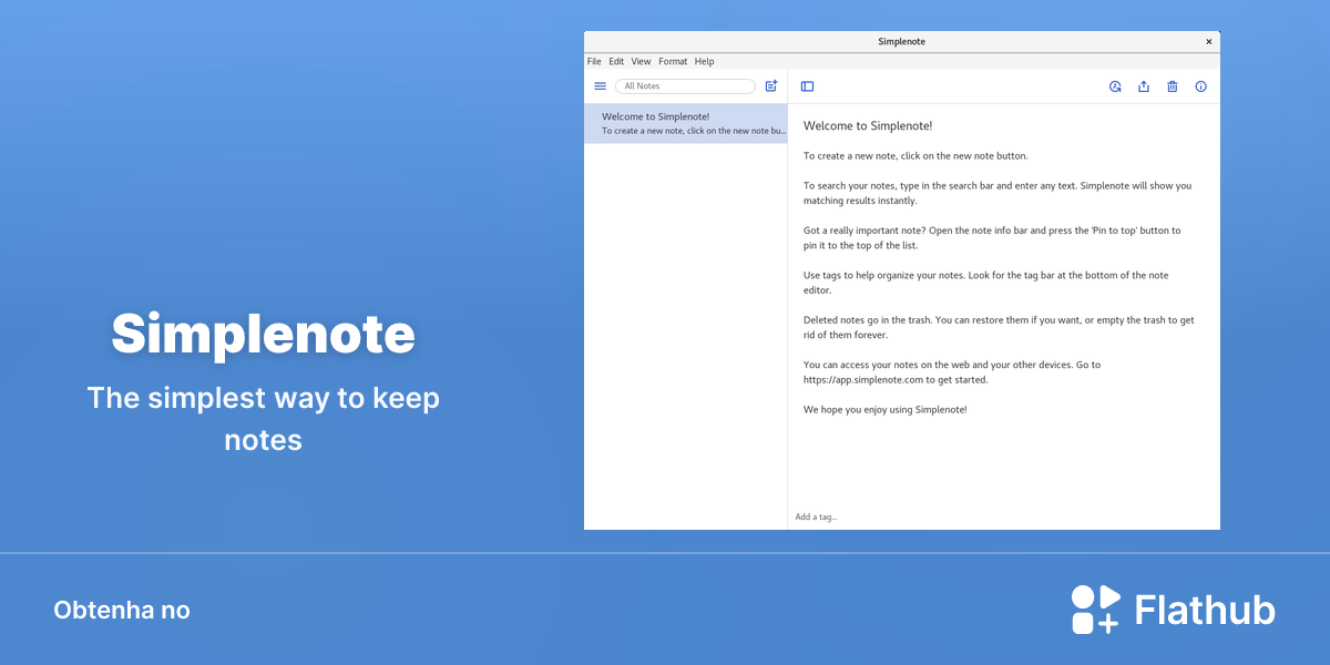 Instalar Simplenote no Linux | Flathub