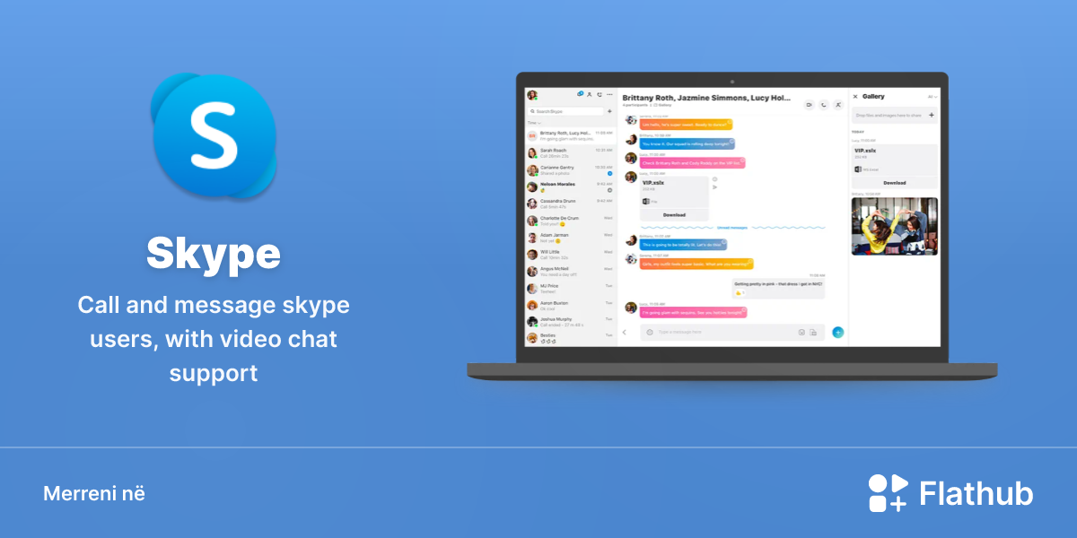 Instalojeni Skype në Linux | Flathub