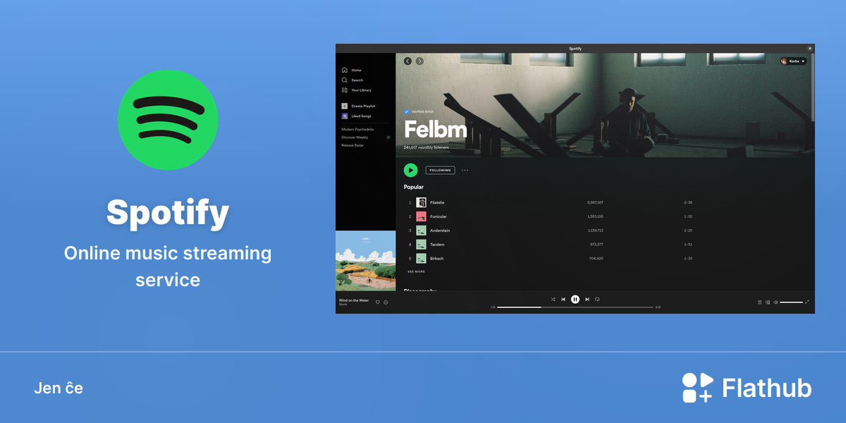 Instali Spotify sur Linux | Flathub