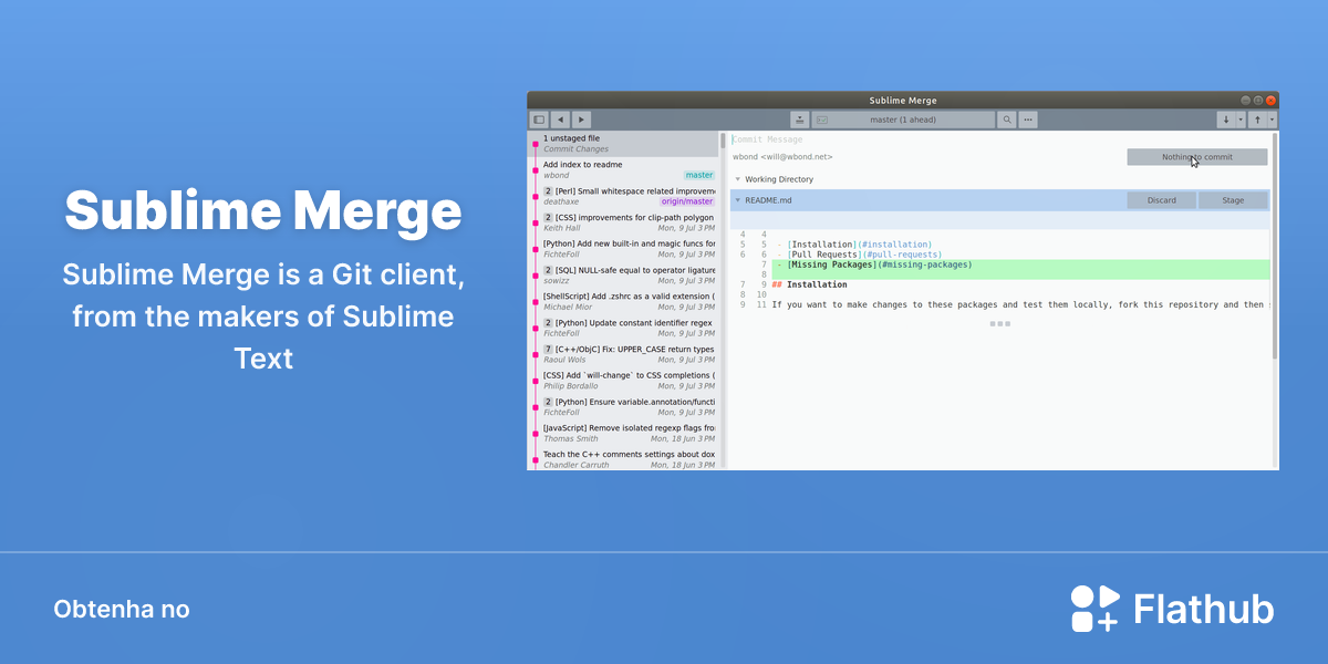 Instalar Sublime Merge no Linux | Flathub