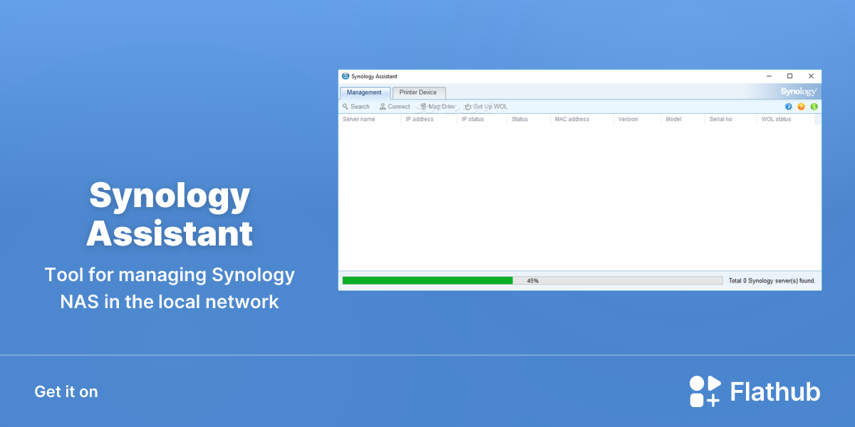 Install Synology Assistant on Linux | Flathub