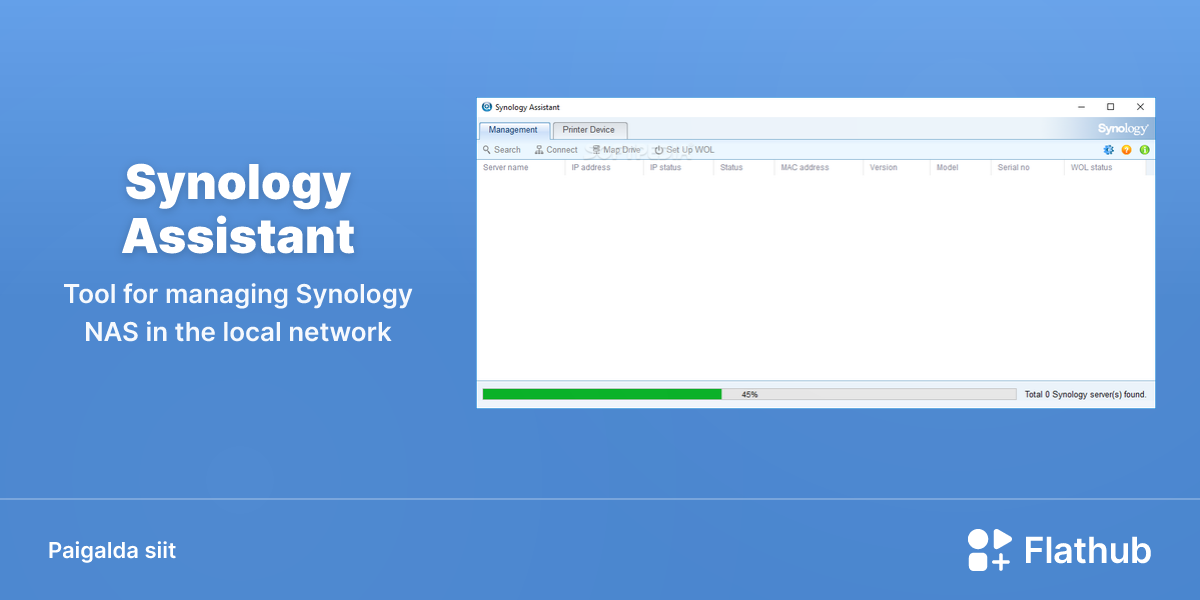 Paigalda Synology Assistant Linuxis | Flathub