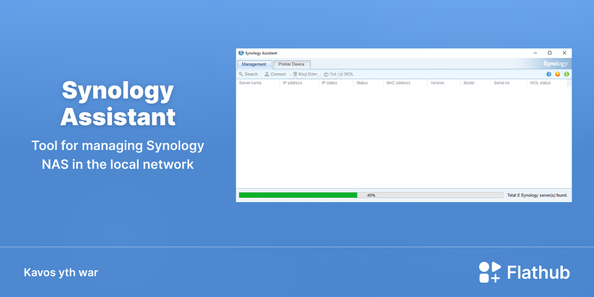 Lea Synology Assistant war Linux | Flathub