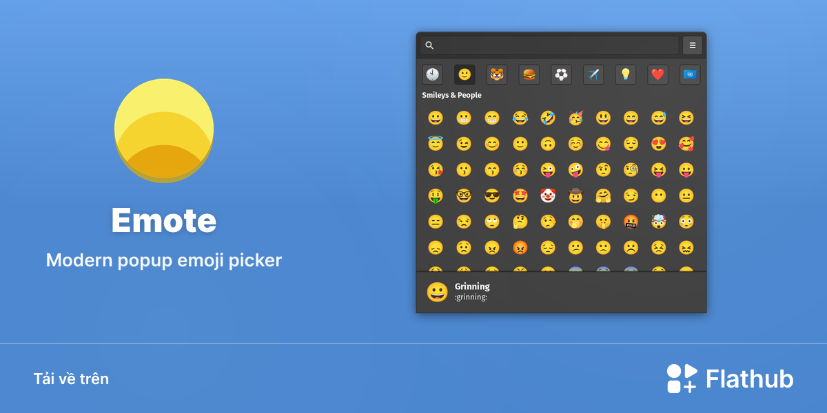 Cài đặt Emote trên Linux | Flathub