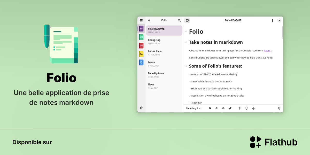 Installer Folio sur Linux | Flathub