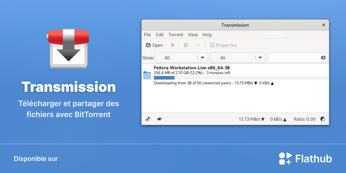 Installer Transmission sur Linux | Flathub