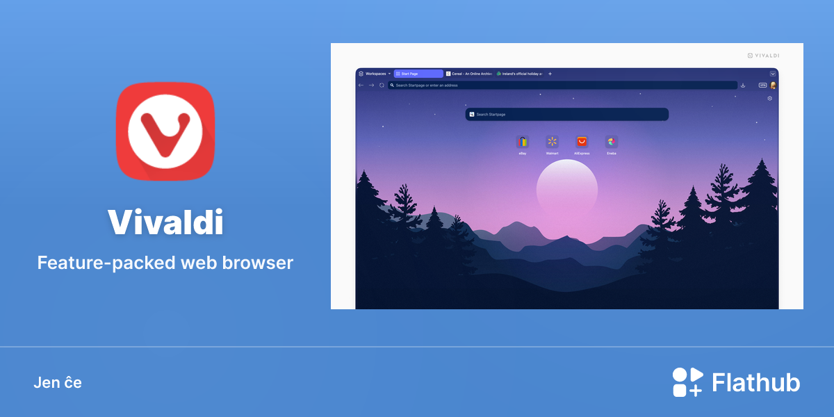 Instali Vivaldi sur Linux | Flathub