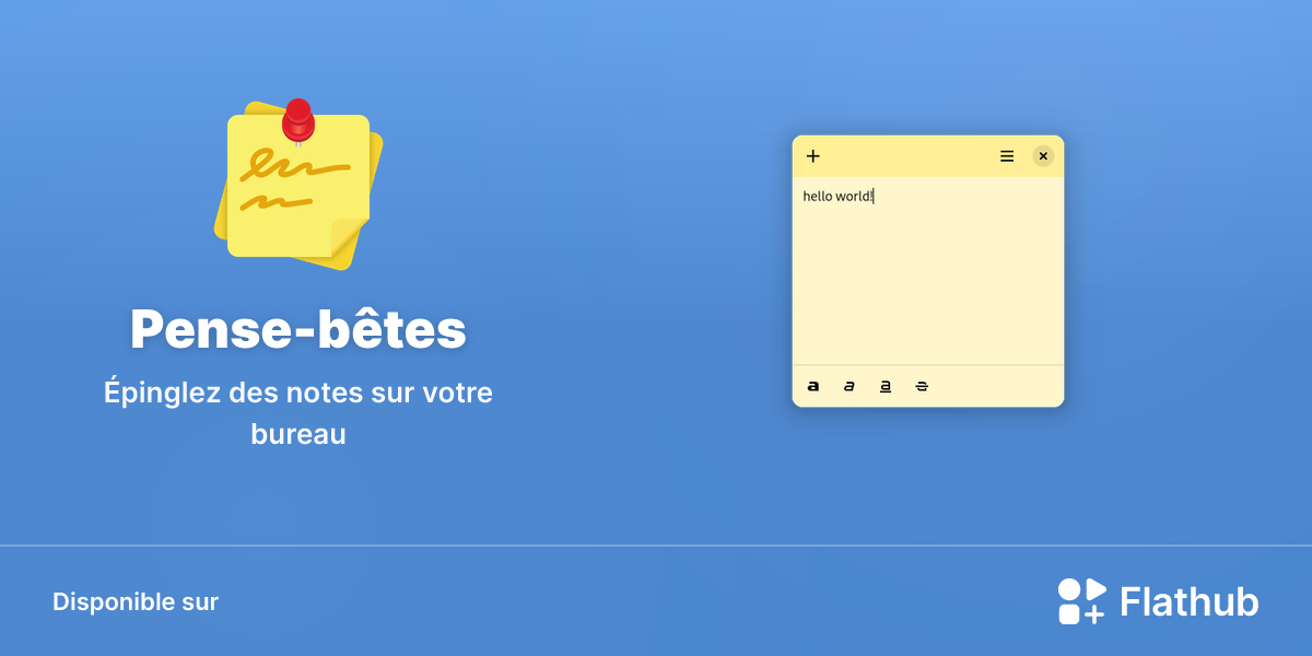 Installer Pense-bêtes sur Linux | Flathub