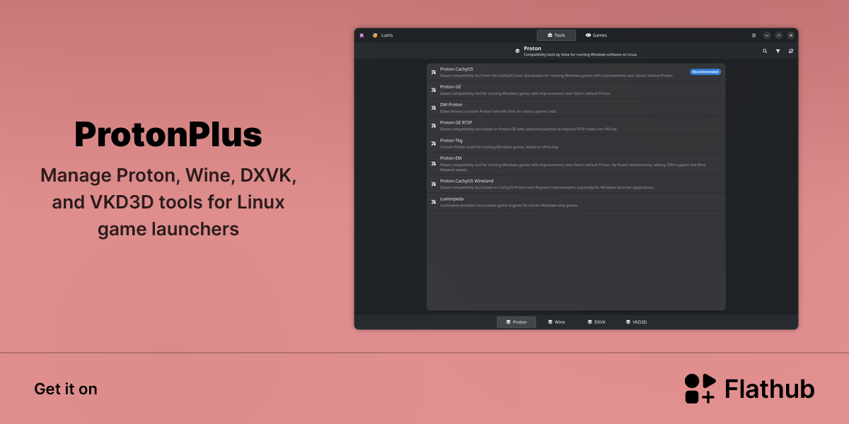 Install ProtonPlus on Linux | Flathub
