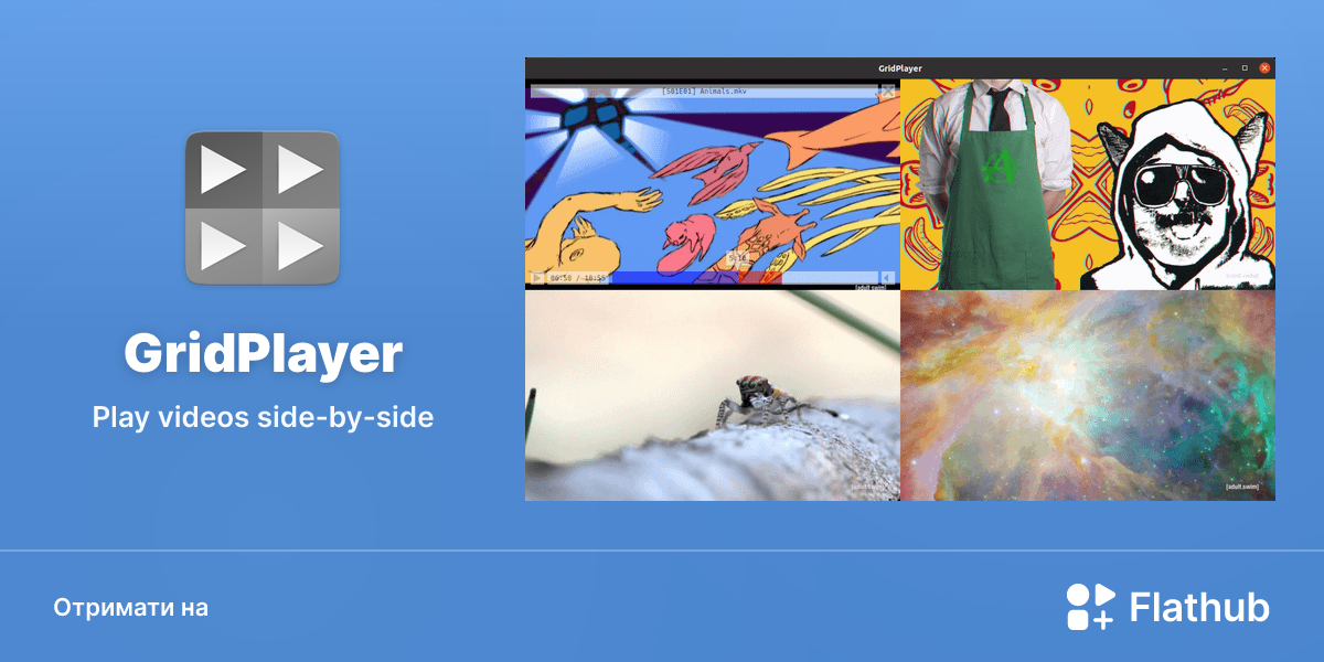 Установити GridPlayer на Linux | Flathub