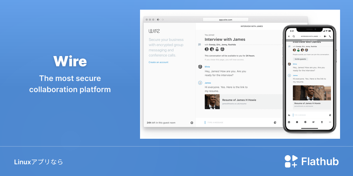 WireをLinuxにインストール | Flathub