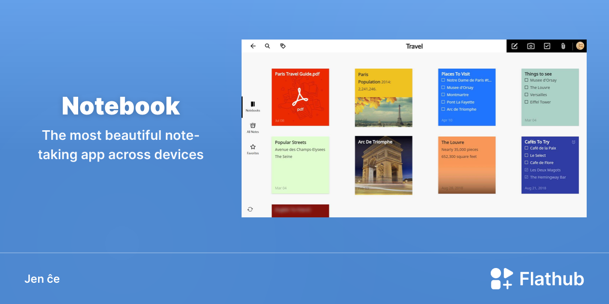 Instali Notebook sur Linux | Flathub