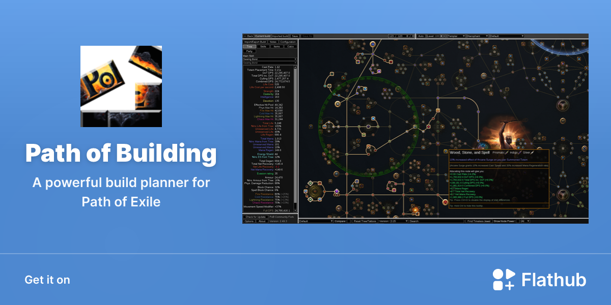 Install Path of Building on Linux | Flathub