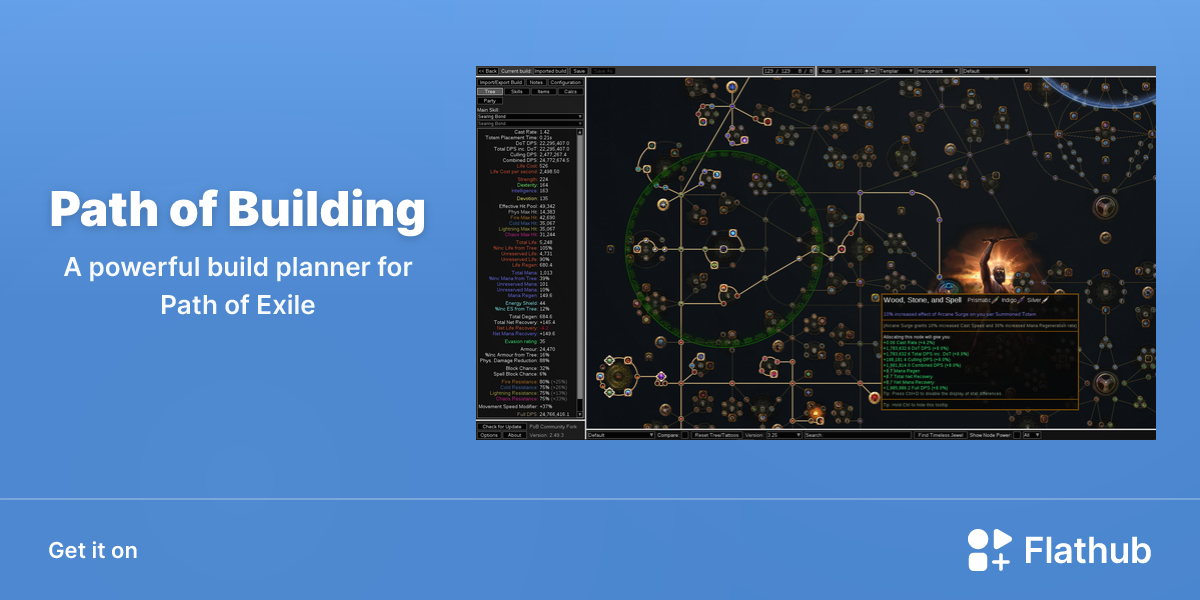 Install Path of Building on Linux | Flathub