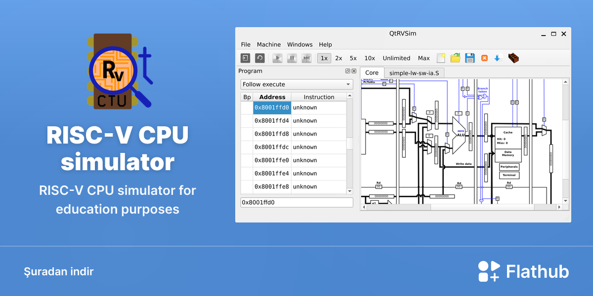 RISC-V CPU simulator uygulamasını Linux'ta kur | Flathub