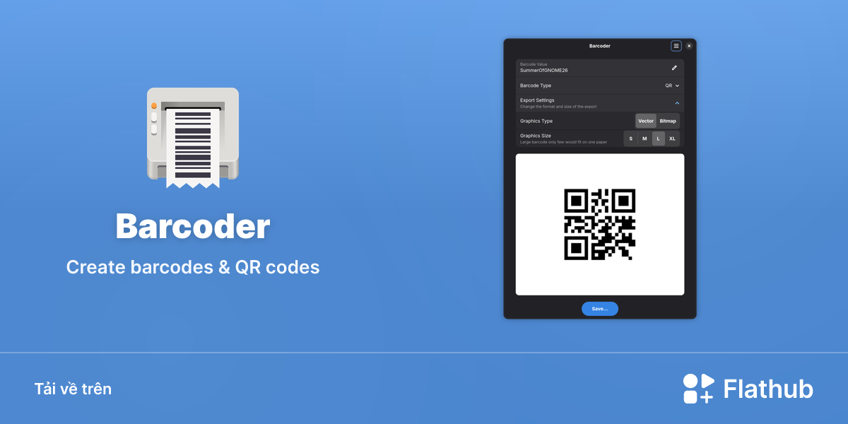 Cài đặt Barcoder trên Linux | Flathub