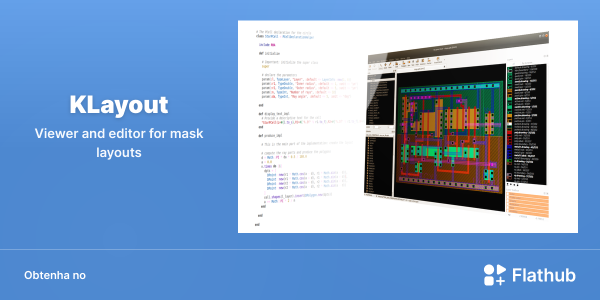 Instalar KLayout no Linux | Flathub