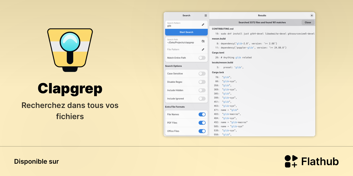 Installer Clapgrep sur Linux | Flathub