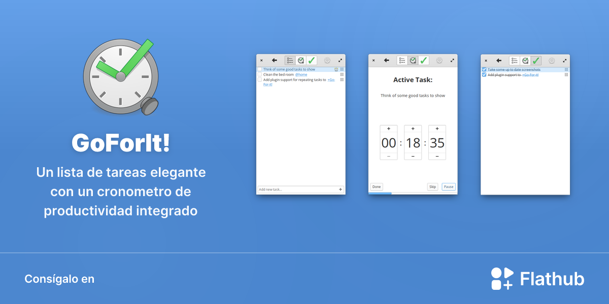 Instalar GoForIt! en Linux | Flathub