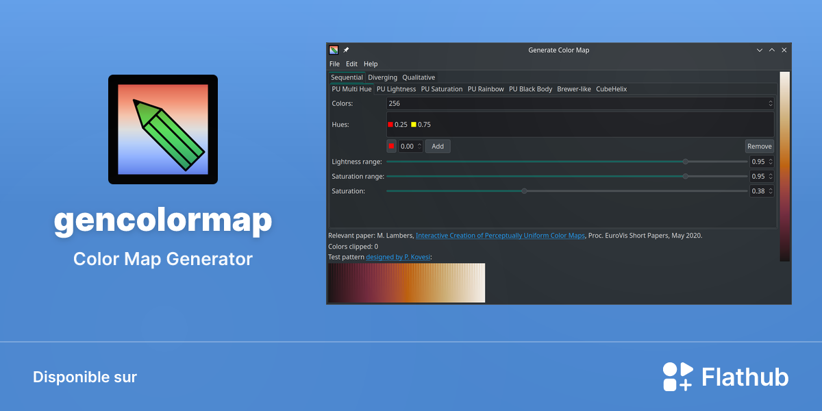 Installer gencolormap sur Linux | Flathub
