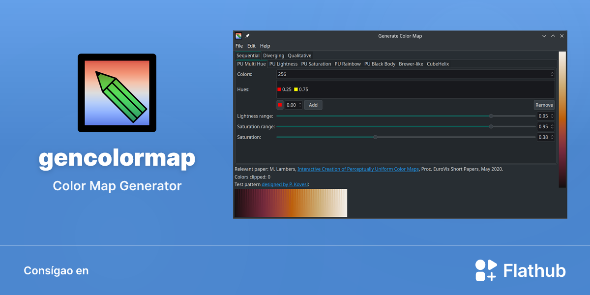 Instalar gencolormap en Linux | Flathub