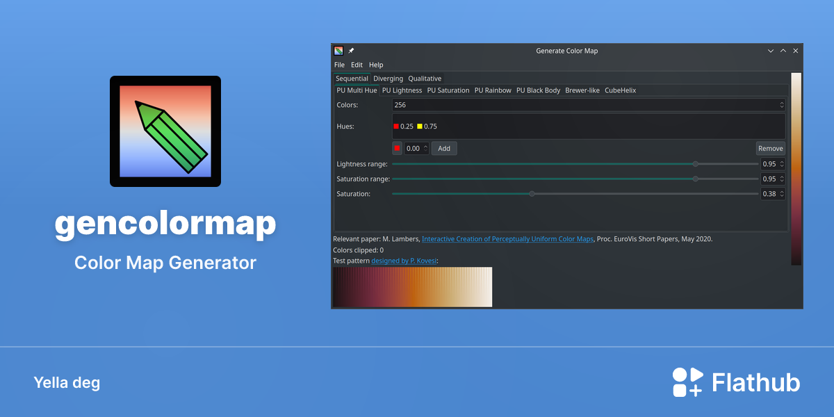Asebded n gencolormap ɣef Linux | Flathub
