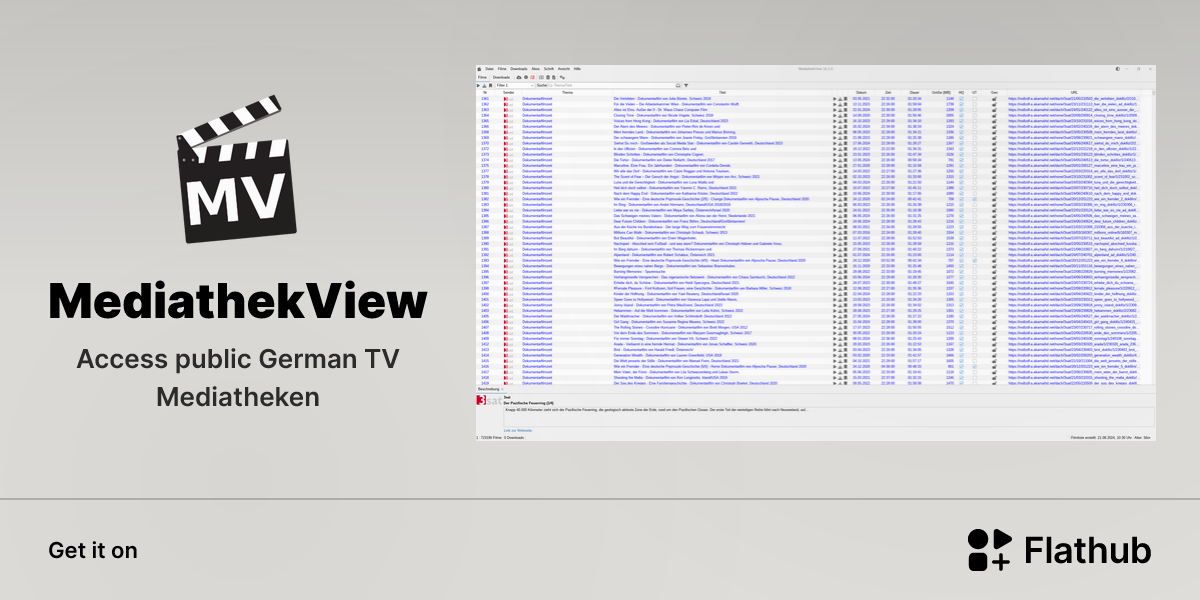 Install MediathekView on Linux | Flathub