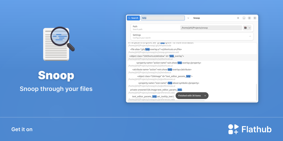 Install Snoop on Linux | Flathub