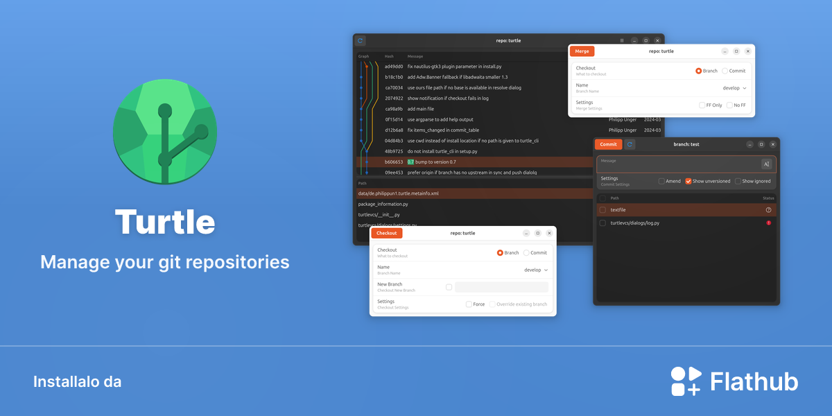 Installa Turtle su Linux | Flathub
