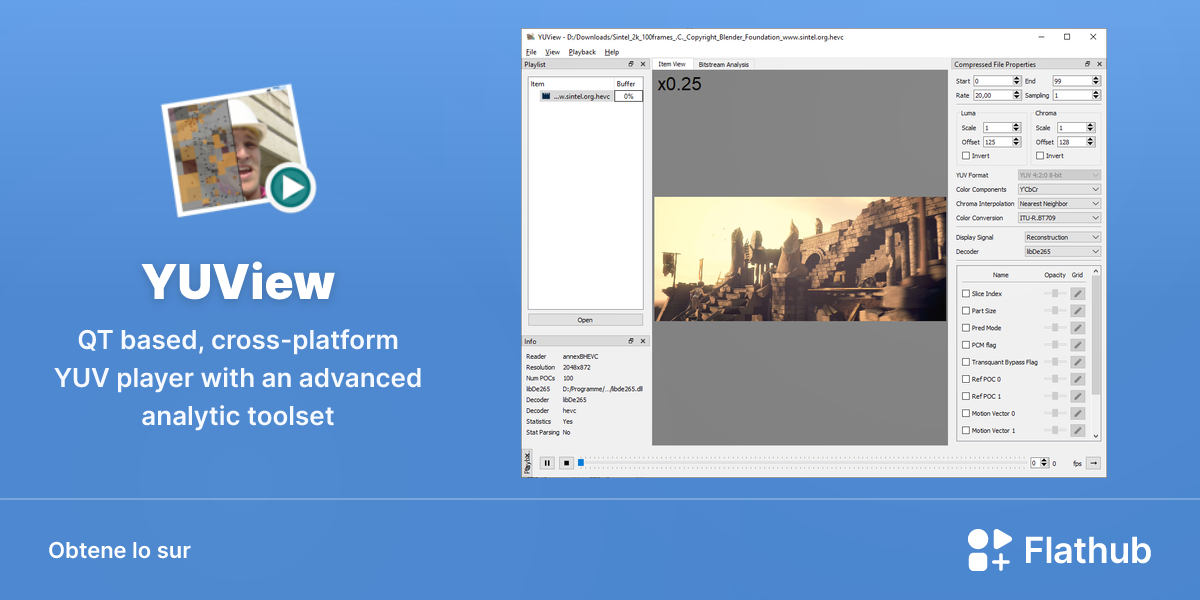 Installar YUView sur Linux | Flathub