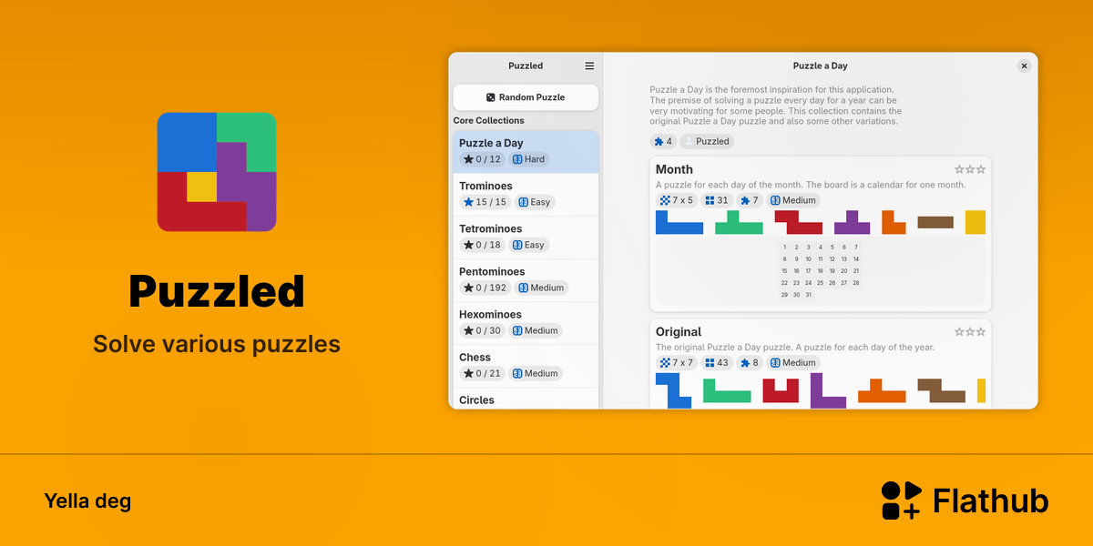 Asebded n Puzzled ɣef Linux | Flathub