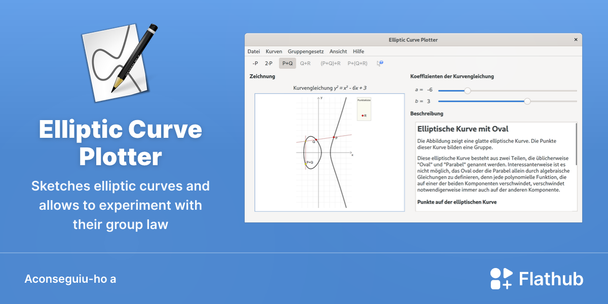 Instal·leu Elliptic Curve Plotter a Linux | Flathub