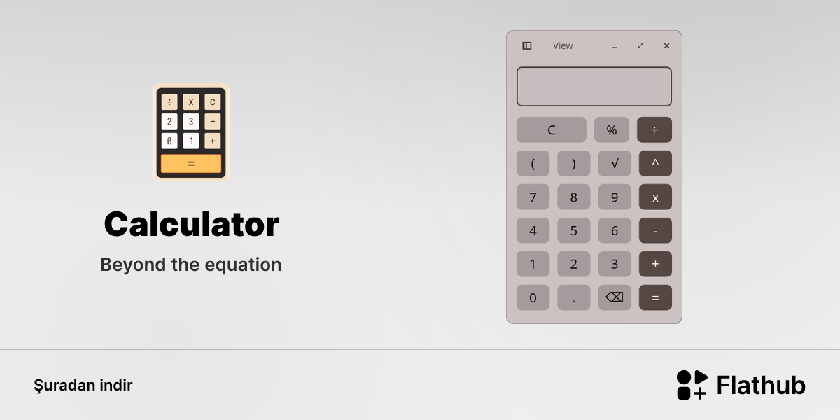 Calculator uygulamasını Linux'ta kur | Flathub