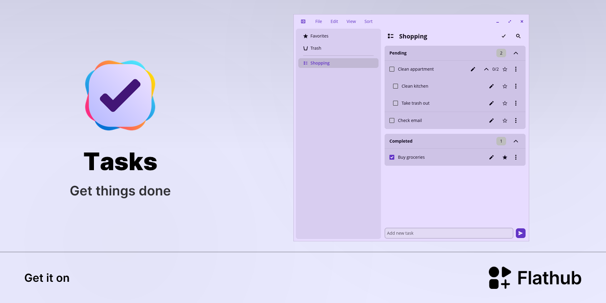 Install Tasks on Linux | Flathub