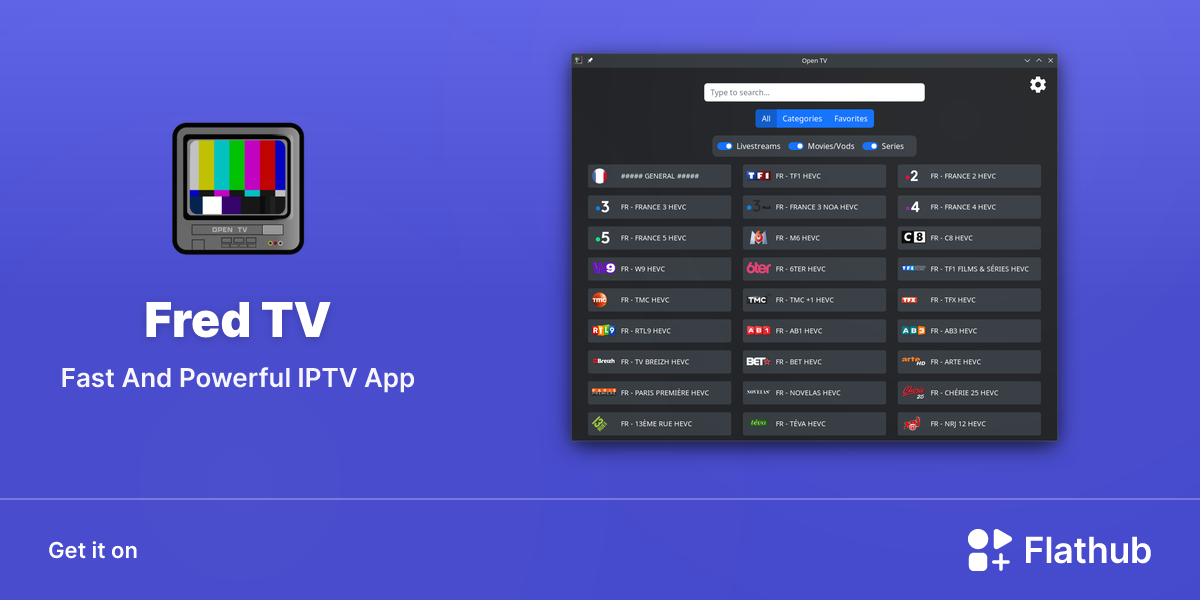 Install Fred TV on Linux | Flathub