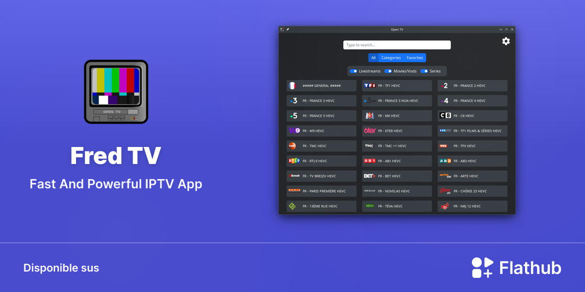 Installar Fred TV sus Linux | Flathub