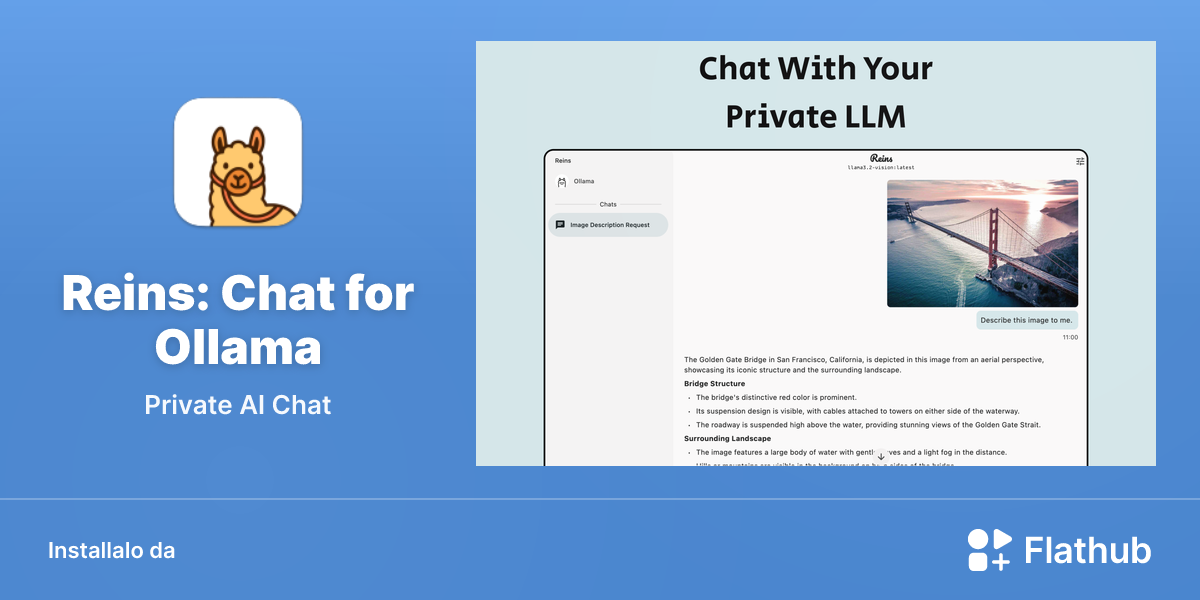 Installa Reins: Chat for Ollama su Linux | Flathub