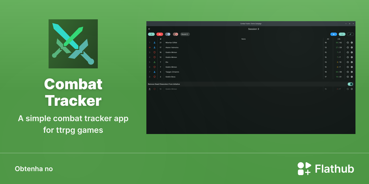 Instalar Combat Tracker no Linux | Flathub