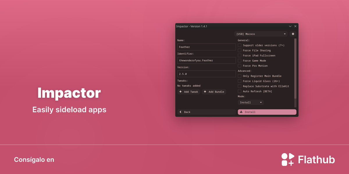 Instalar Impactor en Linux | Flathub