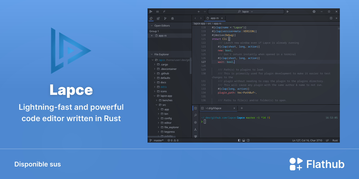 Installar Lapce sus Linux | Flathub