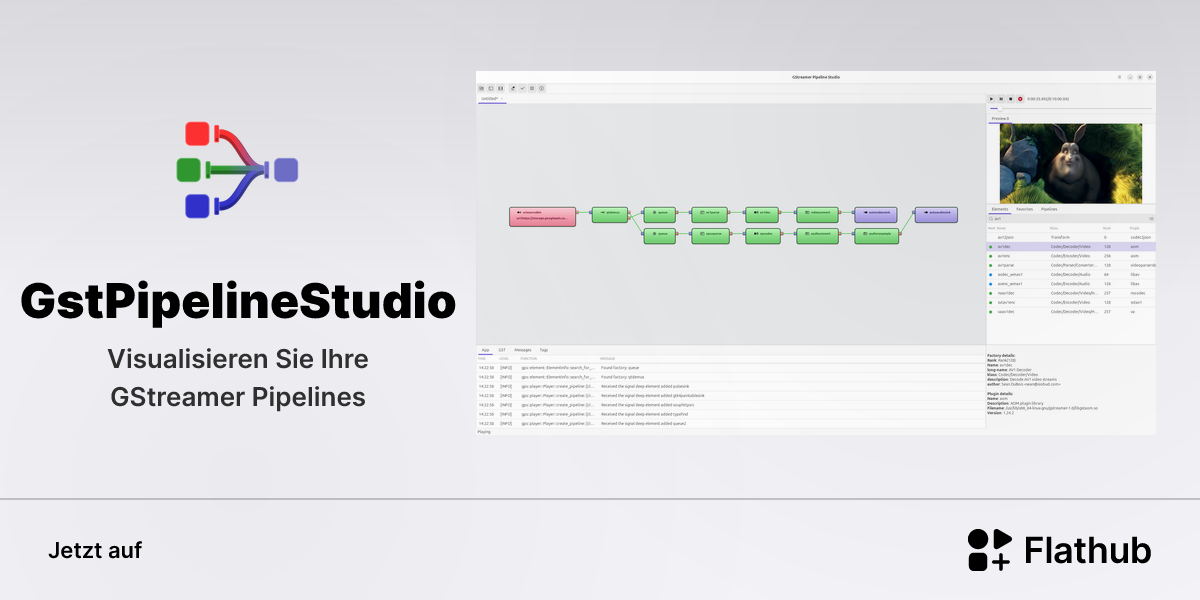 GstPipelineStudio auf Linux installieren | Flathub