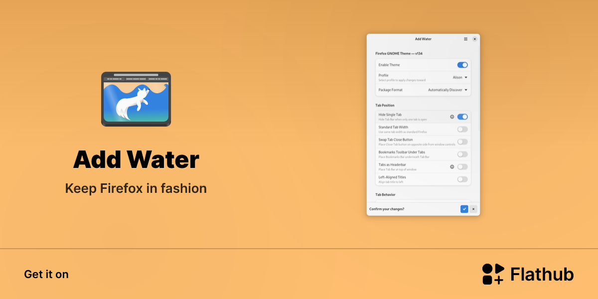Install Add Water on Linux | Flathub