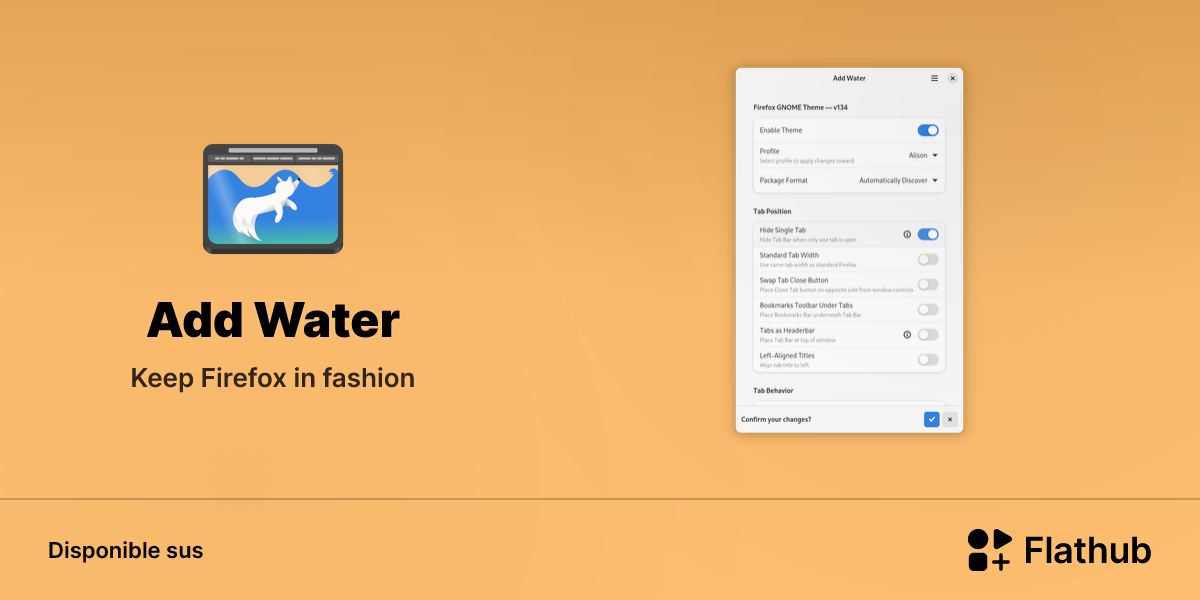 Installar Add Water sus Linux | Flathub