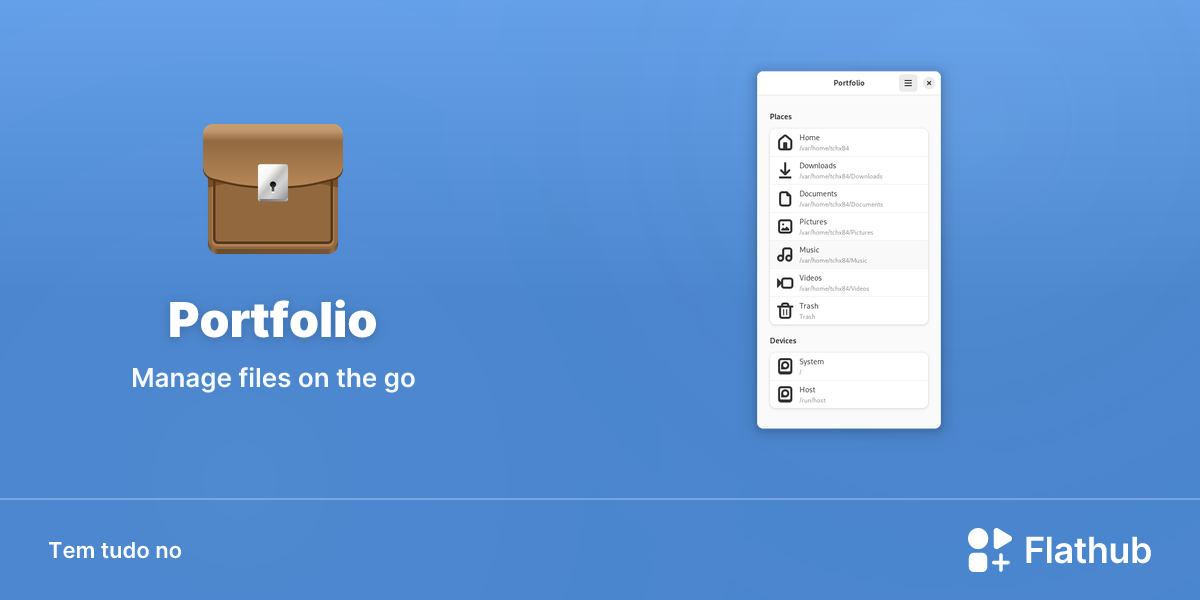 Instalar Portfolio no Linux | Flathub